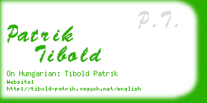 patrik tibold business card